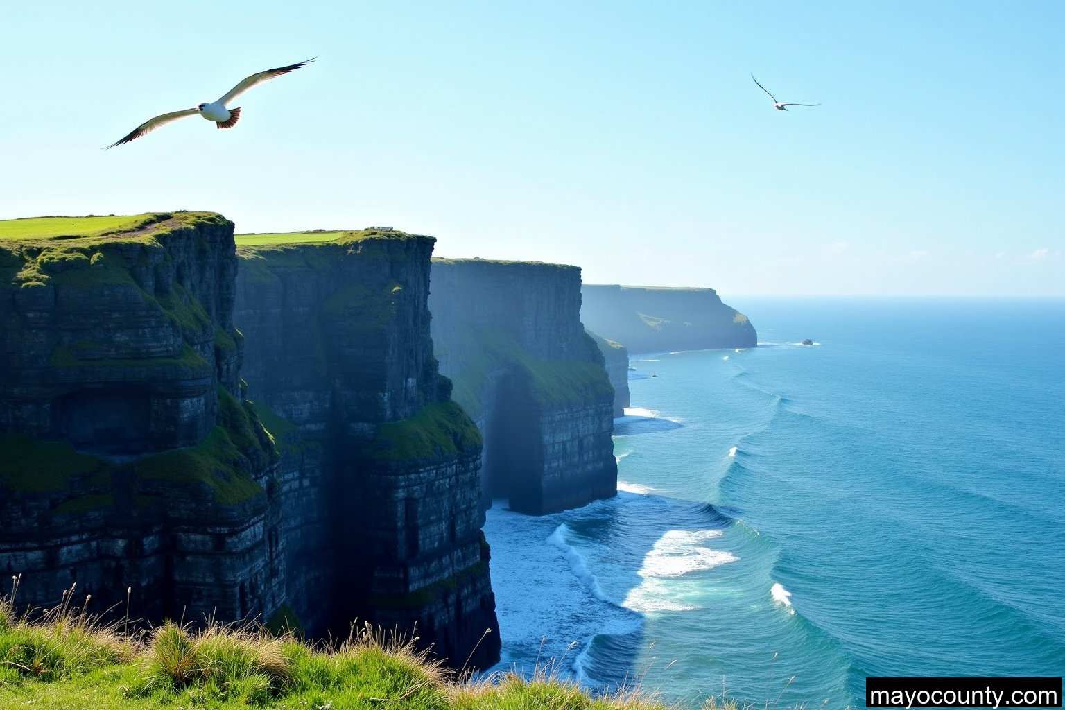 Scenic view of County Mayo's coastline